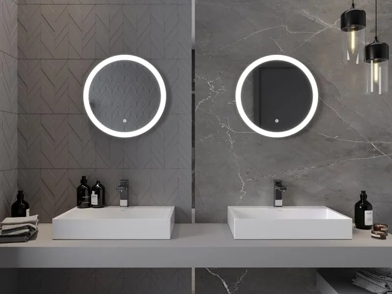 Mexen Oro világító fürdőszobai tükör, kerek 50 cm, LED 6000K, páramentes - 9824-050-050-611-00