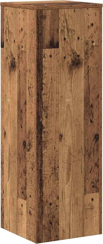 vidaXL antik fa színű szerelt fa növényállvány 33 x 33 x 100 cm