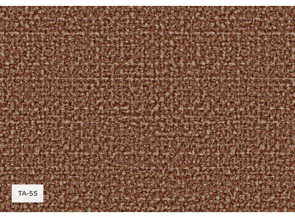 Terrakotta színű sarokkanapé (bal oldali-heverő résszel) Shell – Miuform