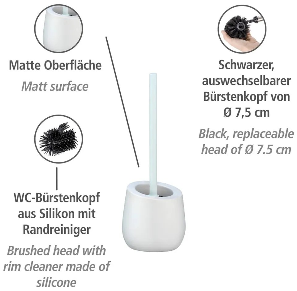 Badi fehér kerámia WC-kefe - Wenko
