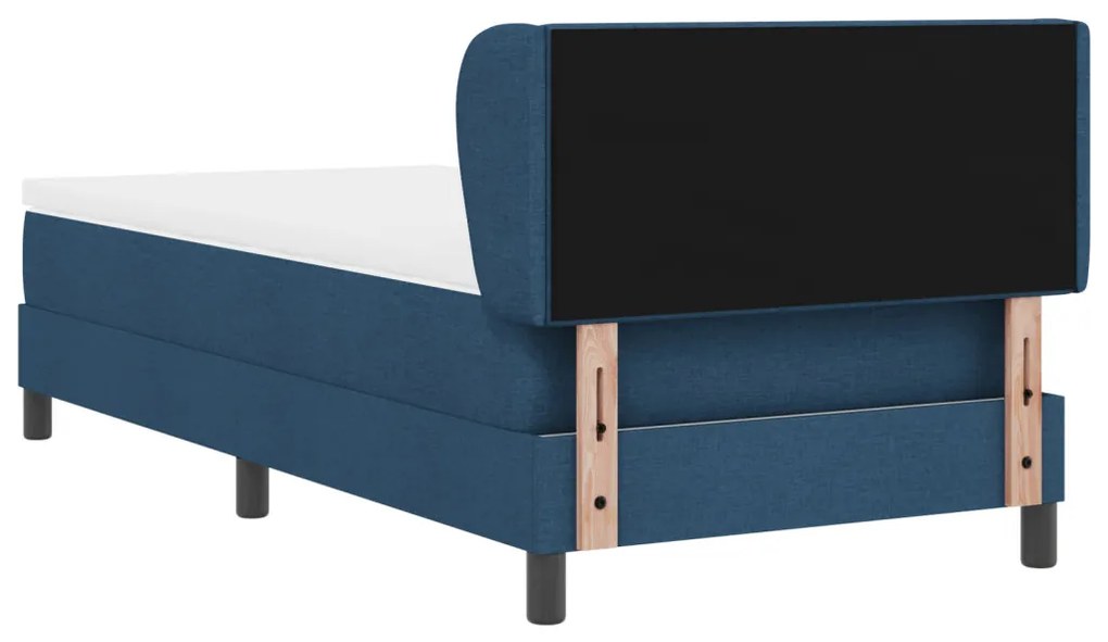 Boxspring Ágy Mattressz Kék 80x200 cm Szövet