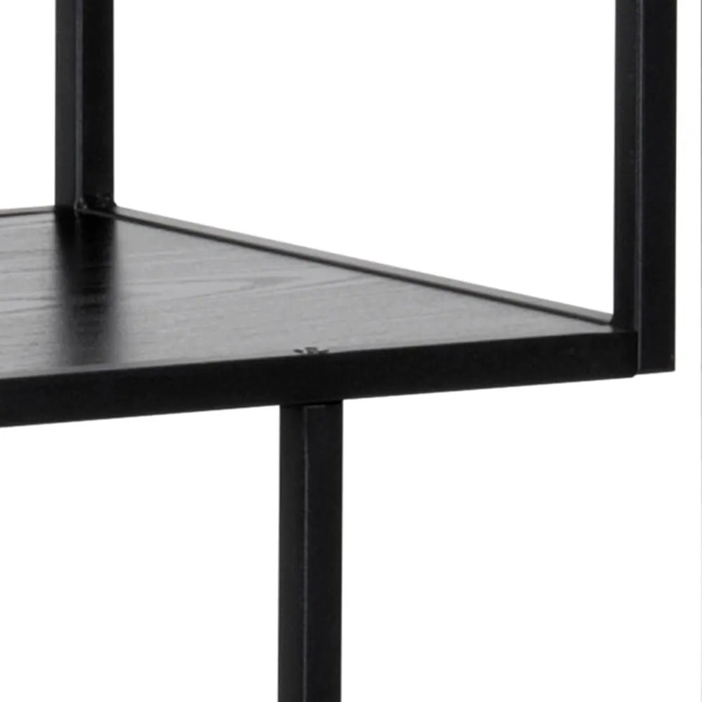 Fekete könyvespolc 77x114 cm Seaford – Actona