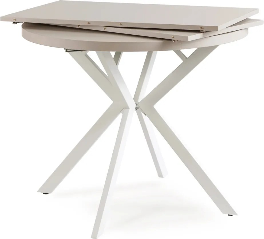 DORIAN asztal 80–160 cm, kasmír/fehér