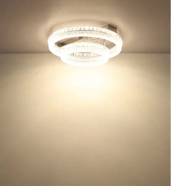 Globo 67387-60D - Dimmelhető LED mennyezeti lámpa LAUREL LED/60W/230V átlátszó üveg+távirányítóval