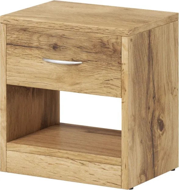 Éjjeliszekrény 1 fiókkal Wotan tölgy színben 16 mm – NAKA