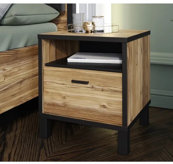 OREN éjjeli szekrény barna/fekete