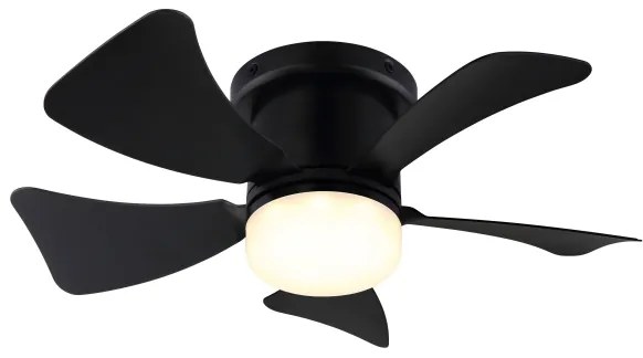 ZEVENTI - MUNDAKA LED 10W 230V fekete dimmelhető mennyezeti ventilátor + DO