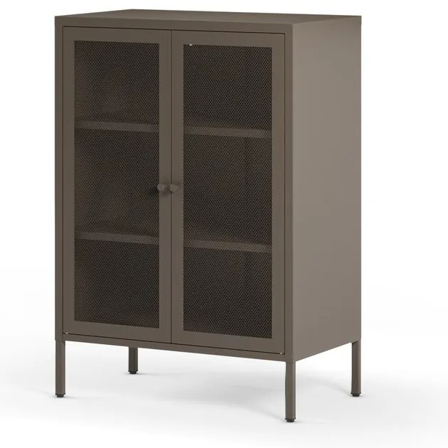 Szürke fém szekrény 70x100x40 cm Fayna – Marckeric