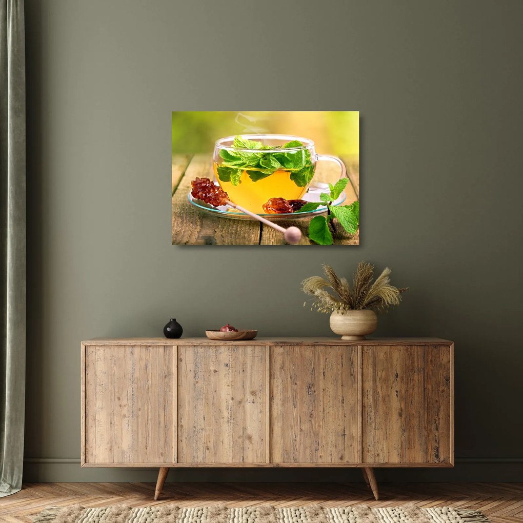 Üveg kép - Tea (70x50 cm)