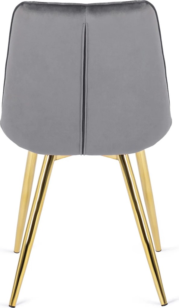 Krzesło CARO Szare Welurowe