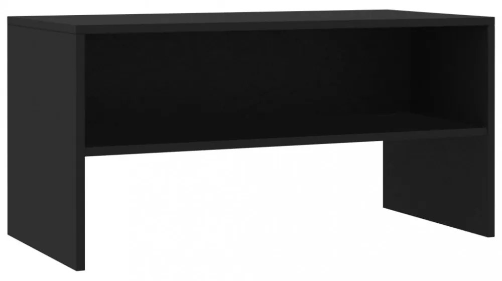 fekete szerelt fa TV-szekrény 80 x 40 x 40 cm