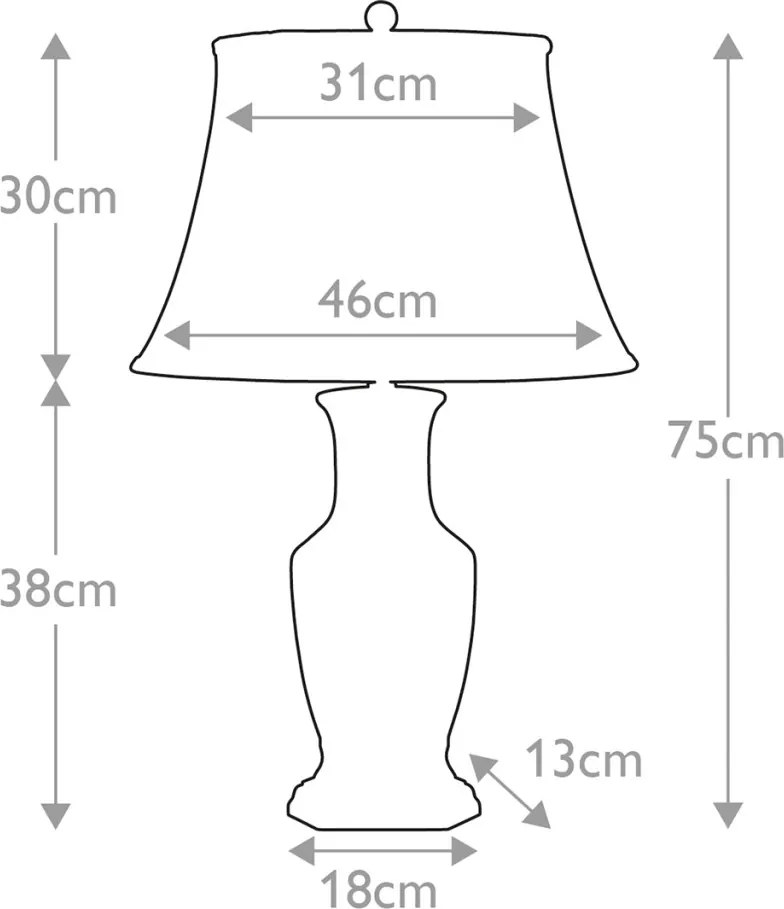 Elstead Lighting BLUE BLUE-HEX-TL Asztali lámpa 1x60W/E27