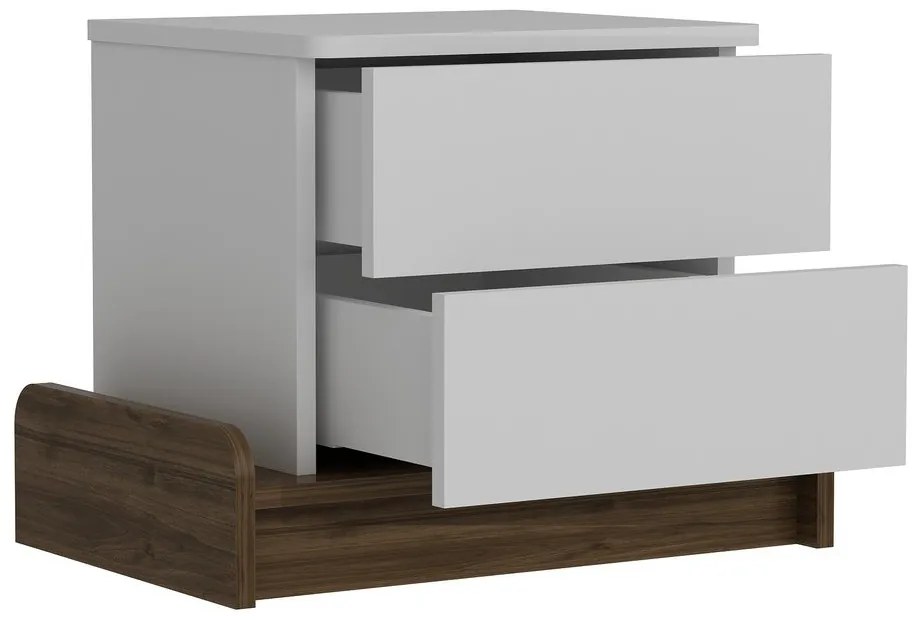 Fehér éjjeliszekrény Marina – Kalune Design