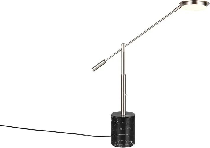 Fekete-ezüstszínű LED asztali lámpa (magasság 65 cm) Fiore – Trio Select