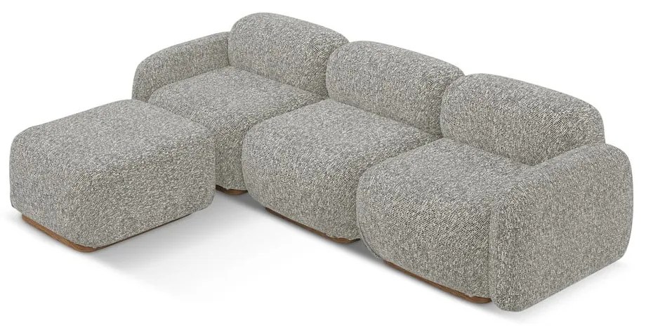 Szürke moduláris sarokkanapé (variálható sarok) Ailani – Makamii