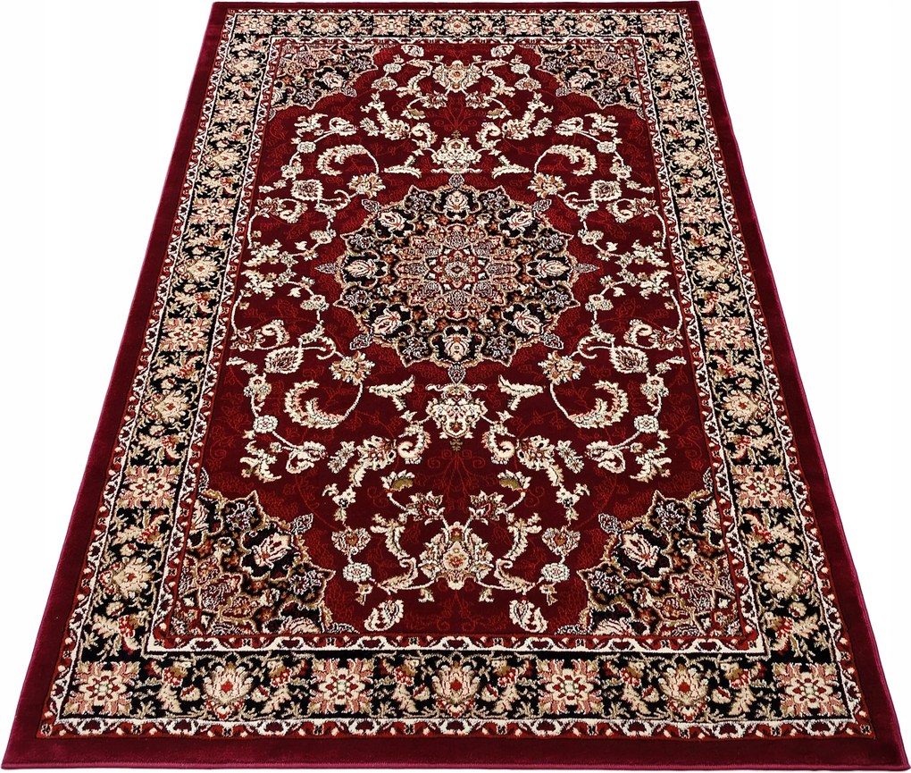 Szőnyeg 150x230 Klasszikus Bordó Szőtt Nappali Vastag Hagyományos Bordó