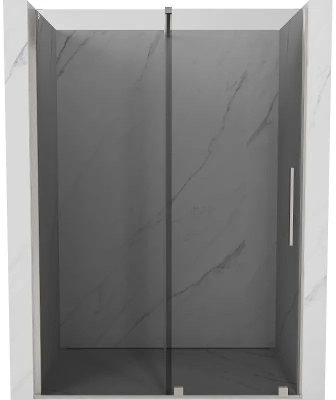 Mexen Velar, tolózuhanyajtó nyitáshoz 140 cm, 8 mm szürke üveg, csiszolt acél, 871-140-000-41-97