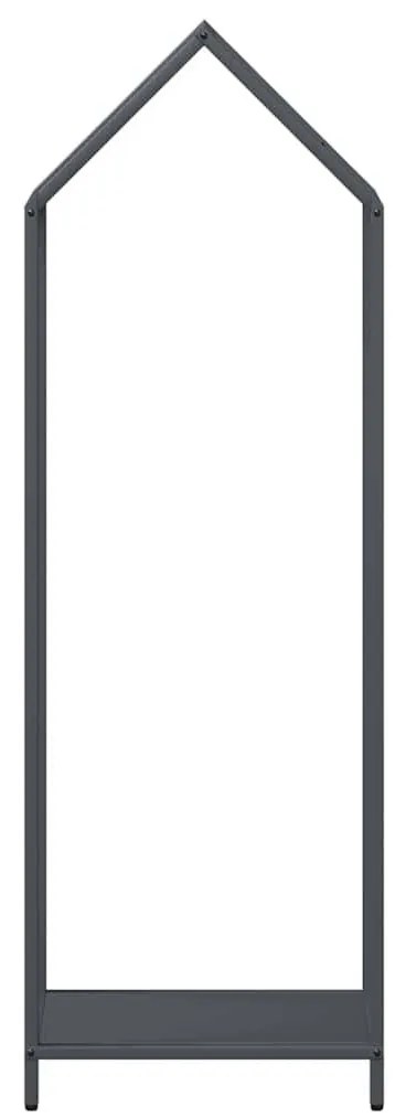 antracitszürke hidegen hengerelt acél tűzifatároló 40x25x120 cm