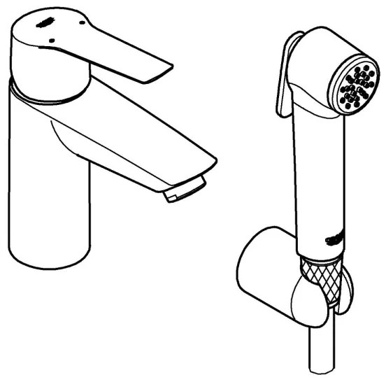 GROHE 231232433 - START mosdócsaptelep DN 15, S méret, fekete