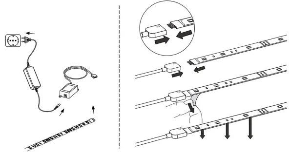 Eglo 32733 - 5m LED RGB szalag STRIPE-C LED/19W/230V