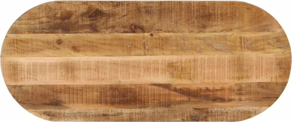 vidaXL tömör nyers mangófa ovális asztallap 120 x 50 x 2,5 cm