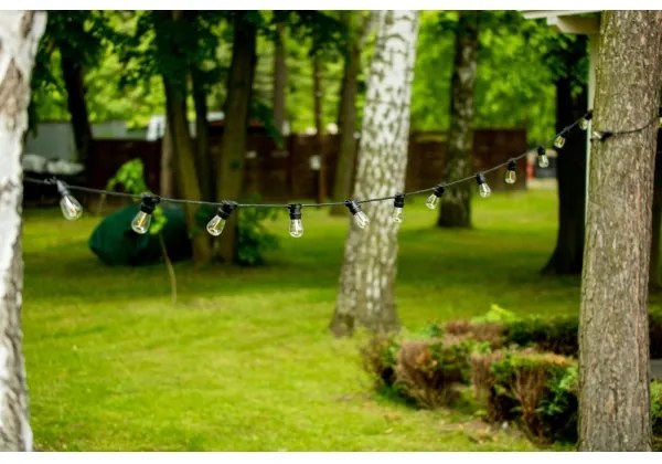 Kültéri dekorációs fénylánc MIMOSA 20xE27/1,3W/230V IP44 20m