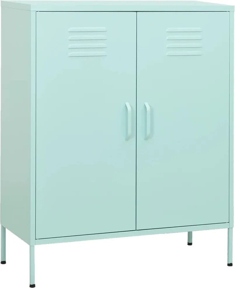 vidaXL mentazöld acél tárolószekrény 80 x 35 x 101,5 cm