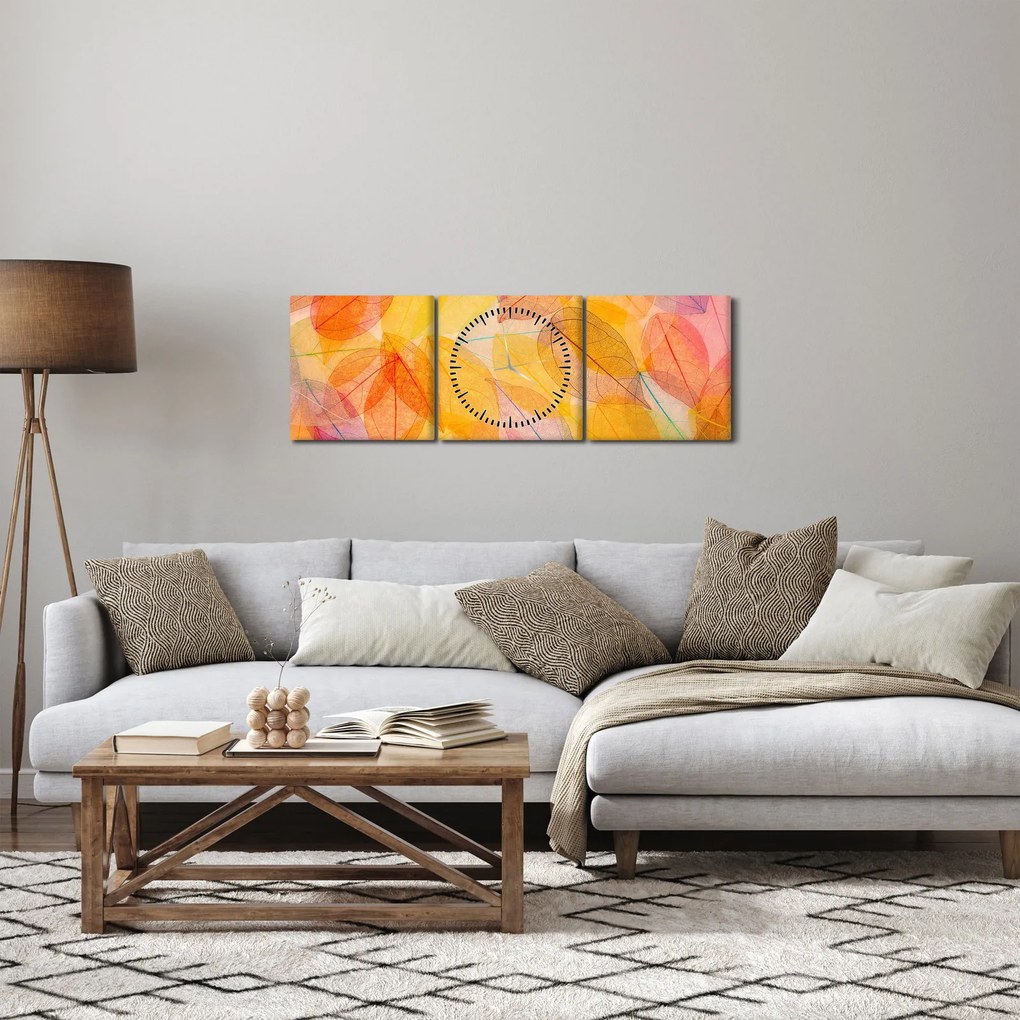 Kép - Háttér az őszi levelekből (órával) (90x30 cm)