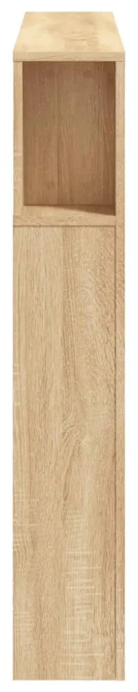 sonoma tölgy színű szerelt fa LED-es fejtámla 120x18,5x103,5 cm