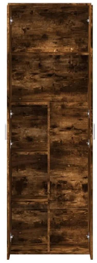 füstös tölgy színű szerelt fa magasszekrény 60 x 35 x 180 cm