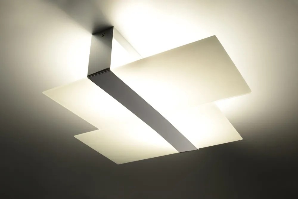 SOLLUX SL-0188 MASSIMO Modern Mennyezeti Lámpa Fehér, Króm E27 IP20
