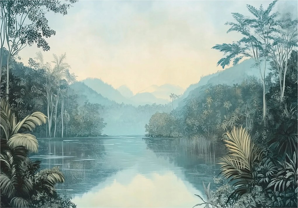 Fotótapéta Folyó Erdő Természet Hálószoba Nappali Tapéta Flizelina 150x105