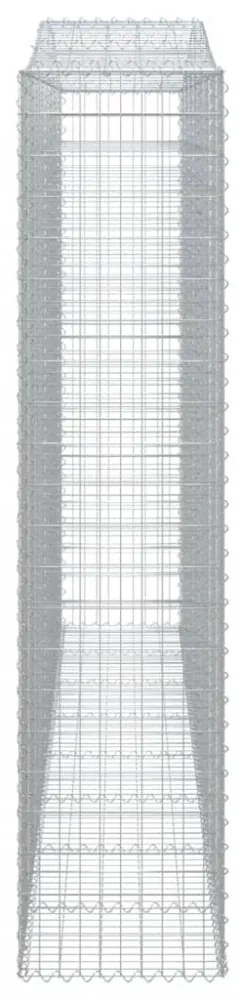 4 db íves horganyzott vas gabion kosár 400x50x220/240 cm