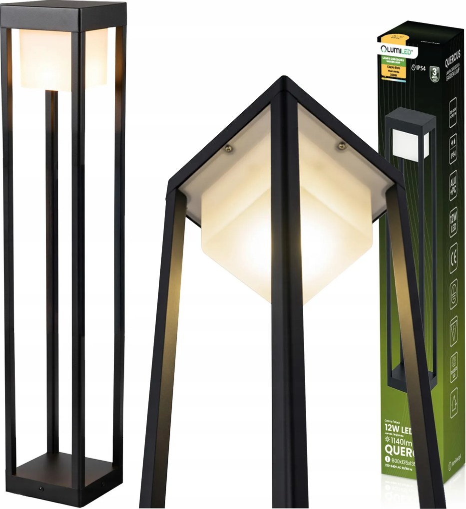 Kerti Oszlop Lámpa Kültéri Állólámpa Led 80cm IP54 12W Lámpás