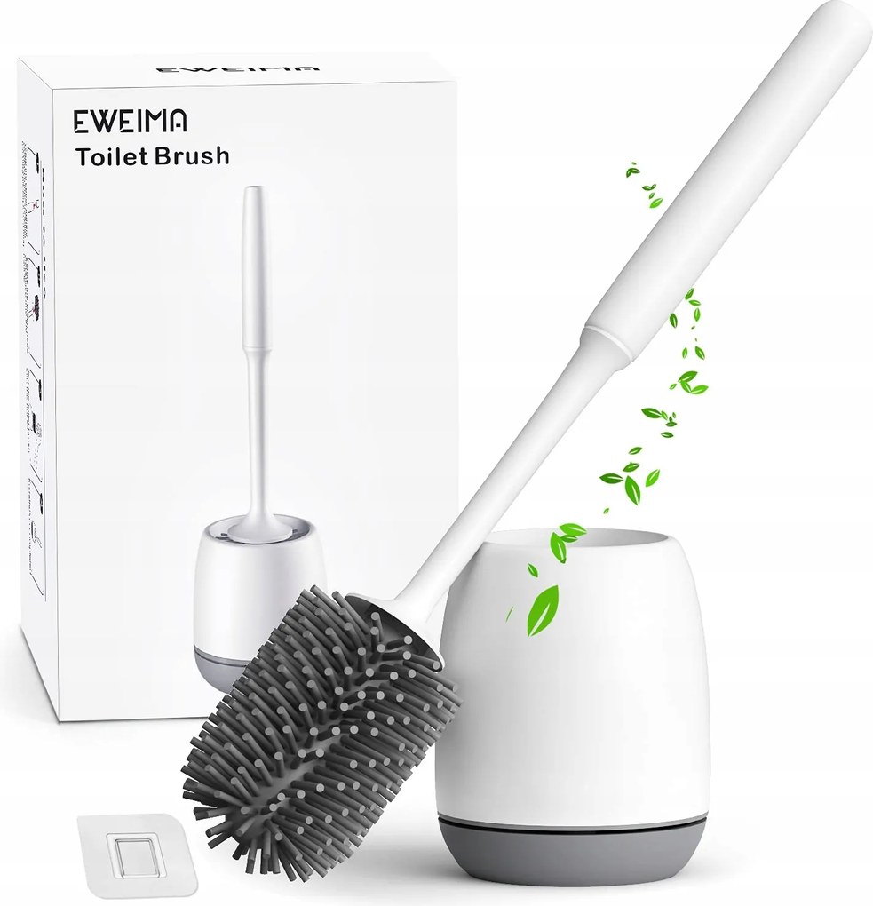 Eweima Wc kefe Szilikon Falra szerelhető fúrás nélkül Fehér