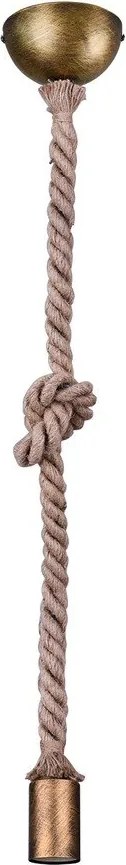 Sárgaréz színű függőlámpa ø 12 cm Rope – Trio