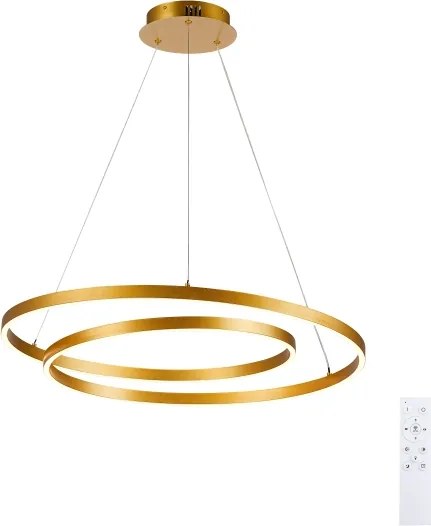 BRILAGI-LED Fényerőszabályozható függeszték kábelen TWISTER LED/75W/230V 3000-6000K arany +Távirányító