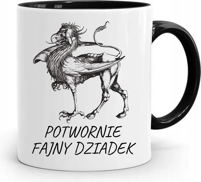 Fekete Bögre Nagypapának Szörnyen Vagány Nagypapa nyomott mintával