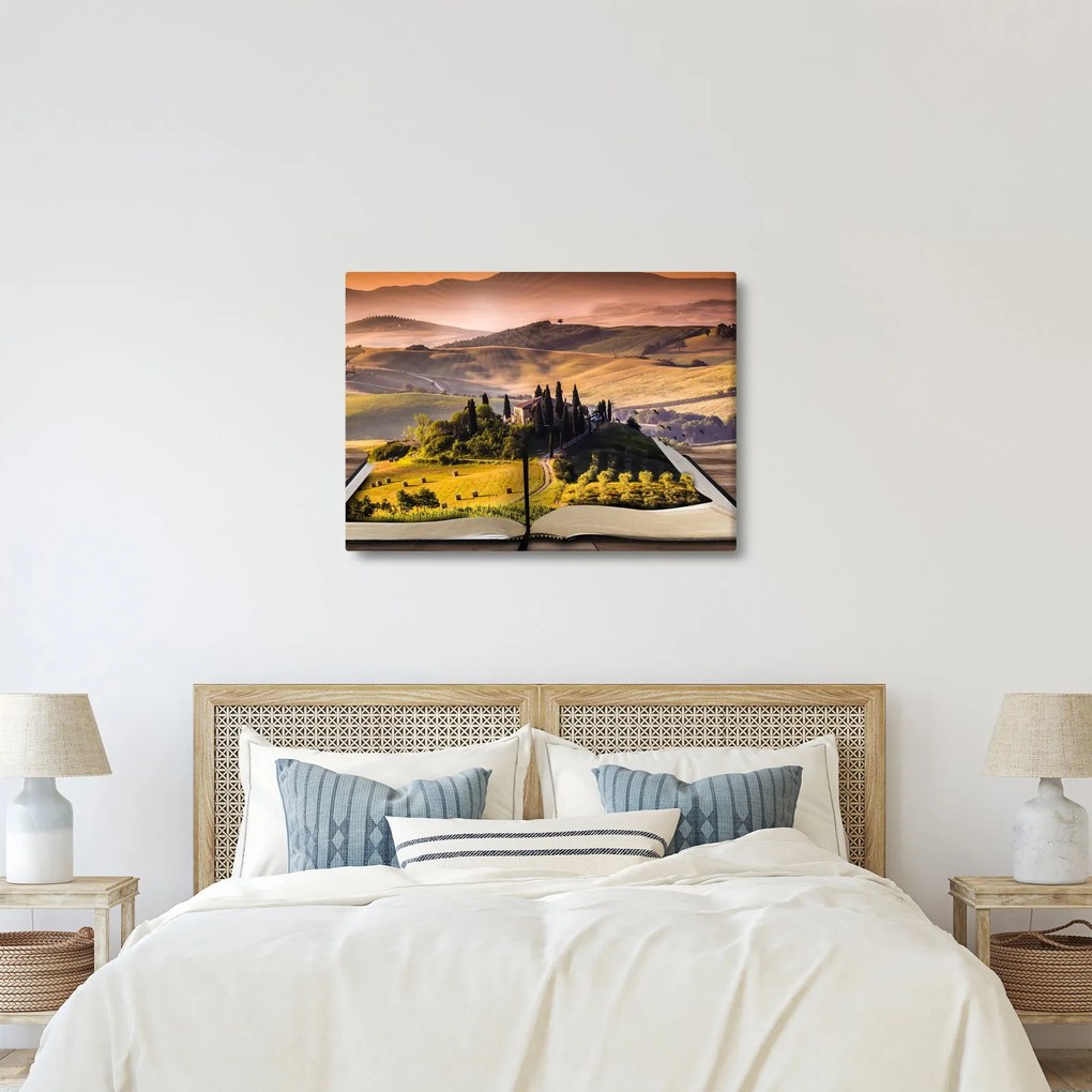 A táj egy könyvben képe (70x50 cm)