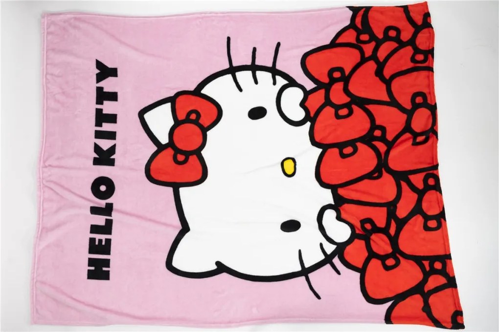 Hello Kitty Bows flanel polár takaró 130x160cm