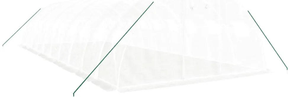 fehér acélvázas melegház 40 m² 10x4x2 m