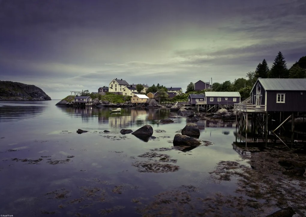 Poszter 42x29,7cm Norvég fjord partvonal, Assaf Frank