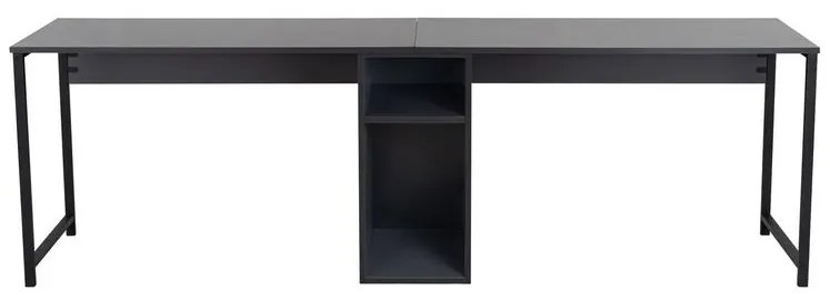 Íróasztal Twin Study Desk - Antracit, Fekete