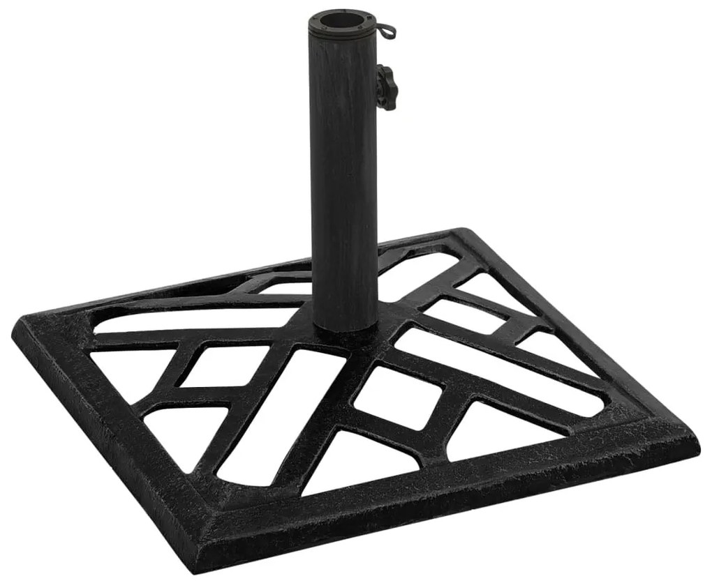 vidaXL fekete öntöttvas napernyőtalp 44 x 44 x 31 cm