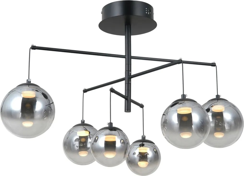 Italux modern függeszték velada matt fekete szürke itxpnd-34381-6-bk