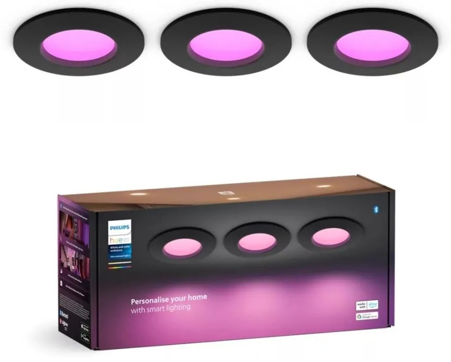 Philips -KÉSZLET 3x LED RGBW Dimmelhető fürdőszobai lámpa Hue SLIM LED/8,3W/230V