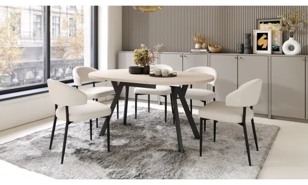 Étkezőasztal ARTUR bézs/fekete