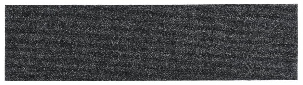 15 db szürke négyszögletes öntapadó lépcsőszőnyeg 76x20cm