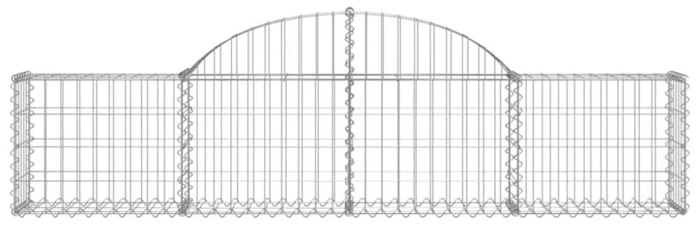 vidaXL 9 db íves horganyzott vas gabion kosár 200x30x40/60 cm