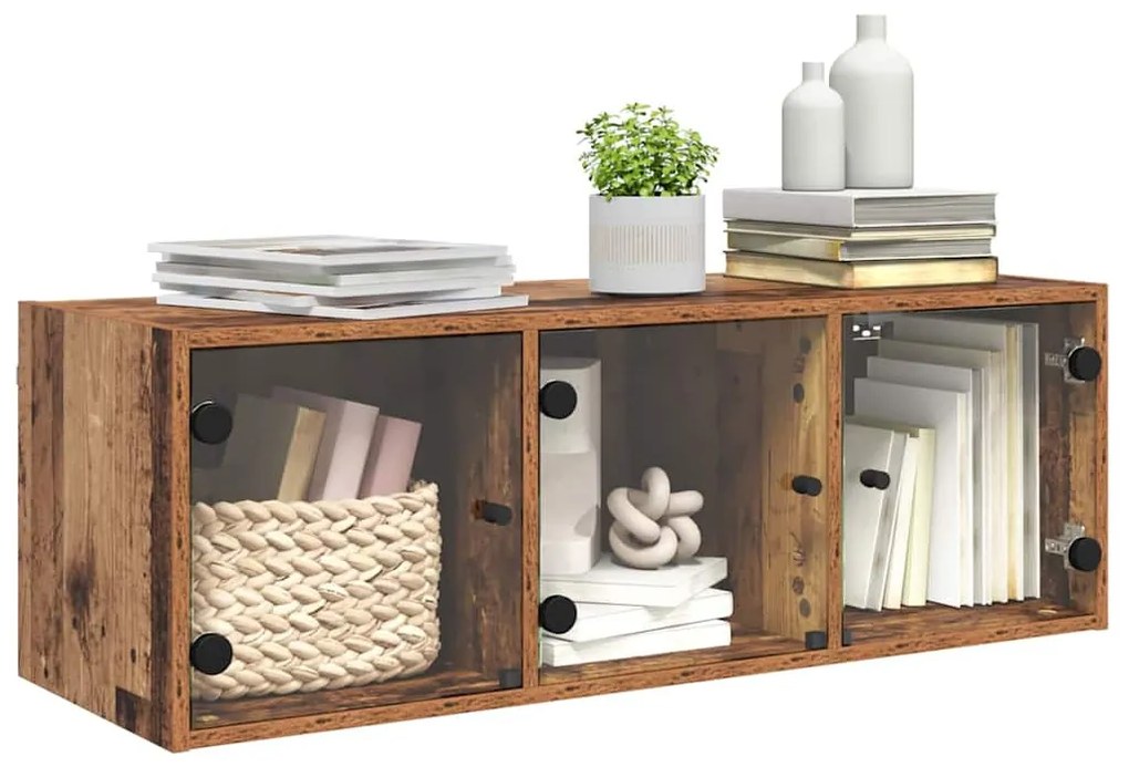 Fali Szekrény Falra szerelhető Öreg fa 102 x 37 x 35 cm Faanyag